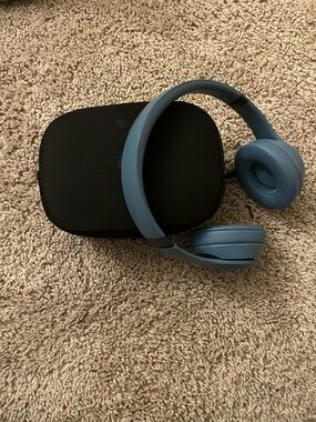 Beats by Dre Over-Ear Headphones in Slate Blue with Black Case